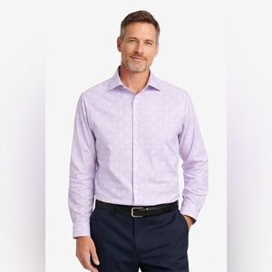 Linea Uomo Lavender Check Dress Mend Shirt 17.5 / 36-37